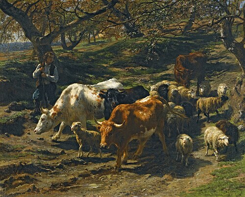 Un berger avec son Troupeau, 1852, Rosa Bonheur