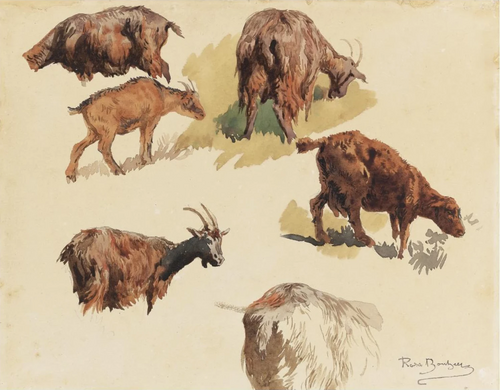 Goats Grazing, 1900, Rosa Bonheur