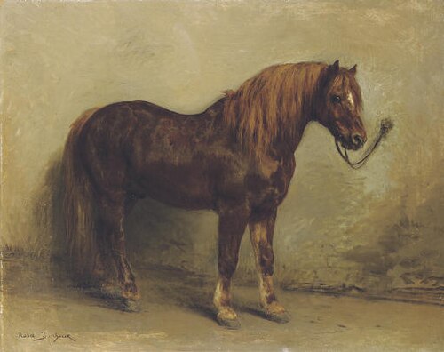 Tethered pony, 1900, Rosa Bonheur