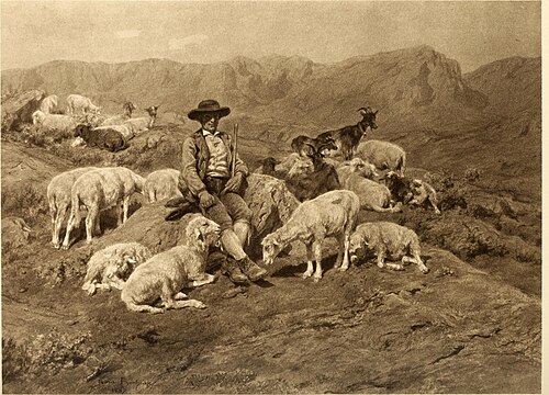 A Pyrenean Shepherd and his Flock, 1887, Rosa Bonheur
