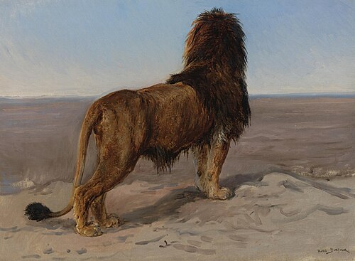 Lion (The look out), 1900, Rosa Bonheur