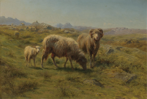 A Sheep, Ram and Lamb with the Flock, 1861, Rosa Bonheur