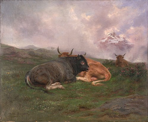 Cattle at Rest on a Hillside in the Alps, 1885, Rosa Bonheur