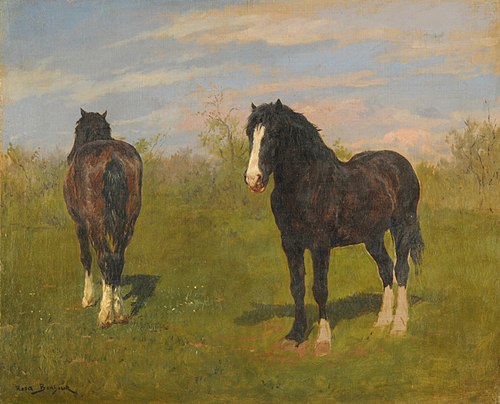 Horses grazing, 1850, Rosa Bonheur