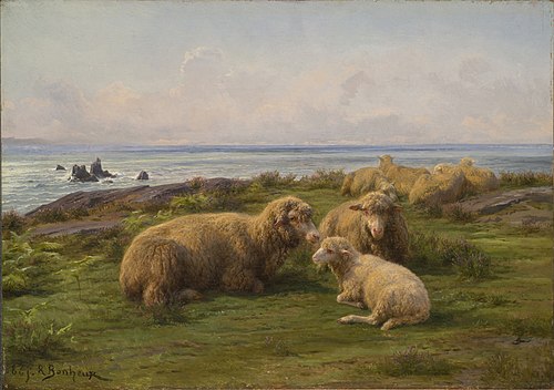 Moutons au bord de la Mer, 1865, Rosa Bonheur