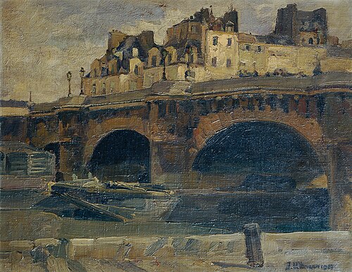 Pariser Landschaft mit Pont Neuf, 1907, Julius Ullmann
