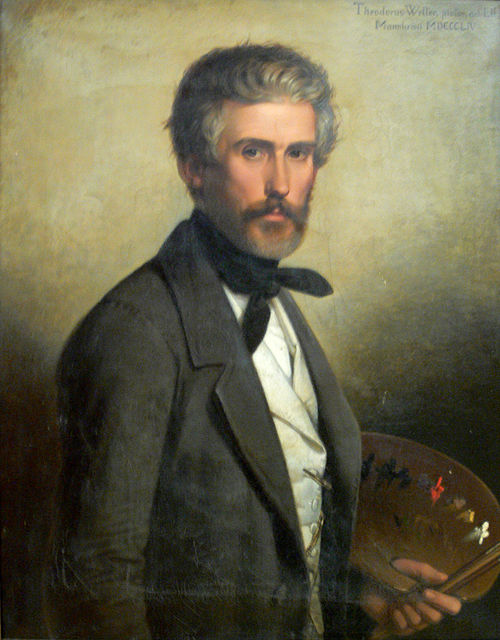 Selbstporträt, 1854, Theodor Leopold Weller