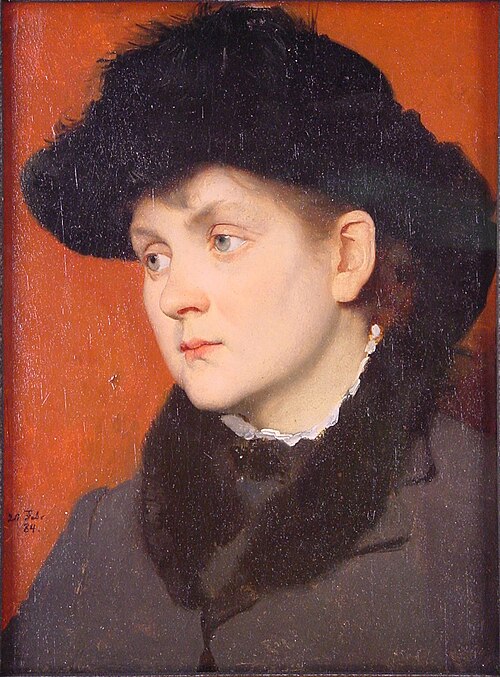 Portret van een onbekende vrouw, 1884, Theodor Poeckh