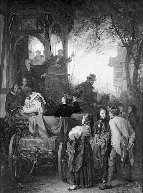 Abfahrt zur Hochzeitsreise, , Theodor Pixis