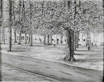 Herfst (gezicht op de Maliebaan van het noord-oosten uit gezien), 1899, Helena Elisabeth Kleynhens