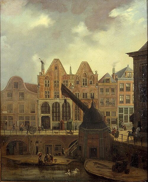 Het Sint Barbara- en Sint Laurentiusgasthuis op de Oudegracht te Utrecht, 1837, Hendrik Anthony Frederik Agathus Gobius