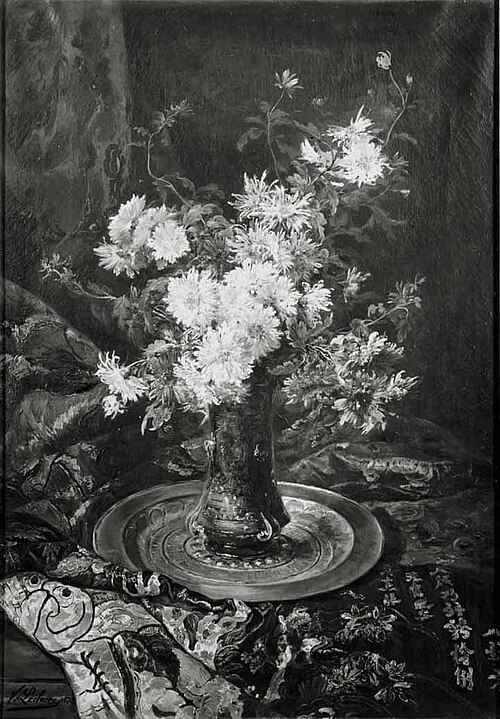 Bloemstilleven, 1873, Victor Leclaire