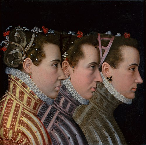Triple Profile Portrait, 1570, Lucas D'Heere
