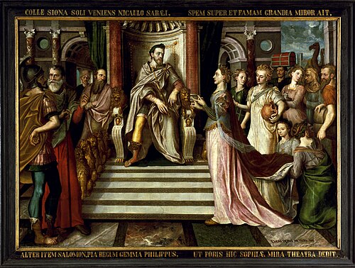 The Queen of Sheba visits King Solomon, 1559, Lucas D'Heere