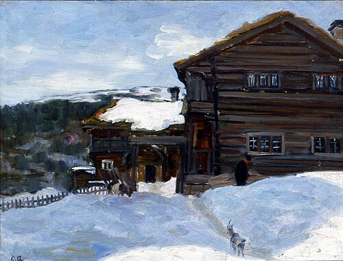 Fra Bjølstad gård, 1880, Olaf Aakrann