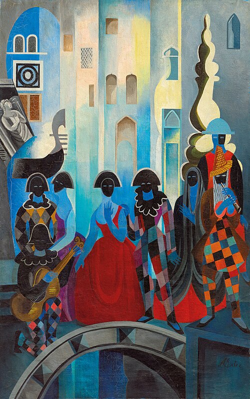 Carnival in Venice, 1930, Alexandra Exter