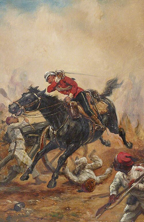Life Guards at the Battle of Tel-el-Kebir, 1882, 1882, Thomas Davidson