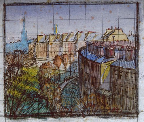 Sketch for the oil painting "Winter in London", , Arthur d'Auvergne Boxall