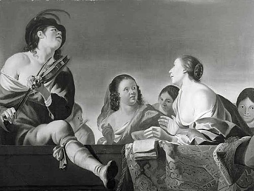 Musicerend gezelschap, 1650, Jan Gerritsz van Bronkhorst