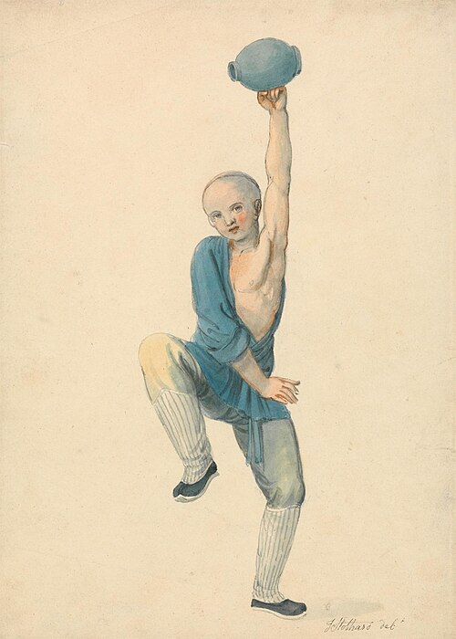 Chinese Youth (balancing a jar held aloft), , Thomas Stothard