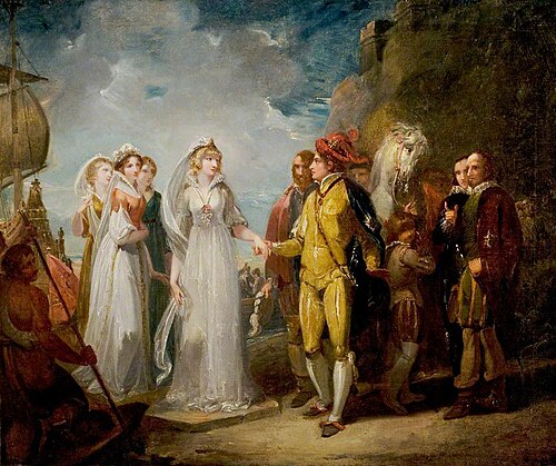 'Love's Labour's Lost', Act II, Scene 1, the Arrival of the Princess of France, , Thomas Stothard