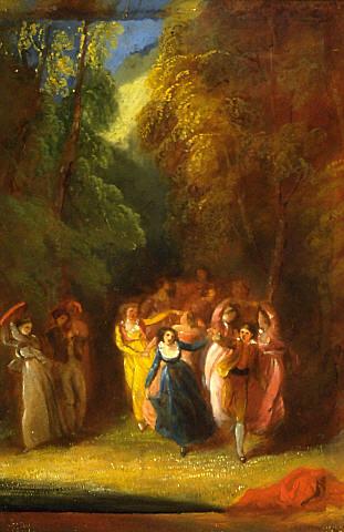 The Dance, 7th Day, Boccaccio's Decameron, 1887, Thomas Stothard