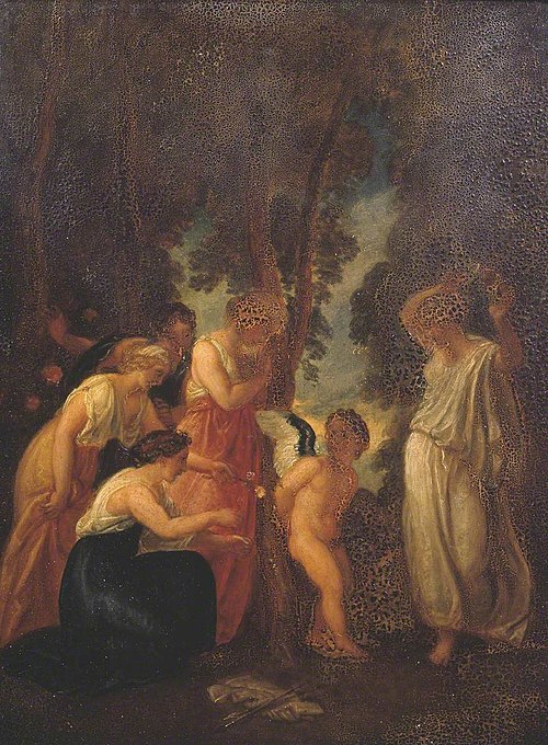 Calypso with her Nymphs Caressing Cupid, 1814, Thomas Stothard