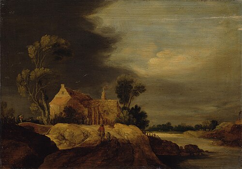 A Landscape with Farmer's House at a River, 1655, Thomas van Apshoven