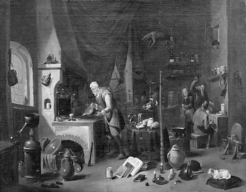 A Chemist in his Laboratory, 1650, Thomas van Apshoven