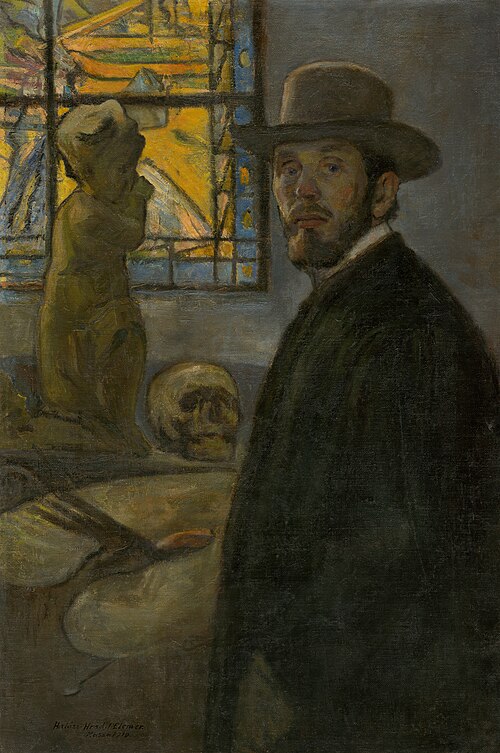 Vlastná podobizeň, 1919, Elemír Halász-Hradil