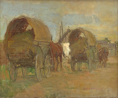 Cigánske vozy, 1918, Elemír Halász-Hradil