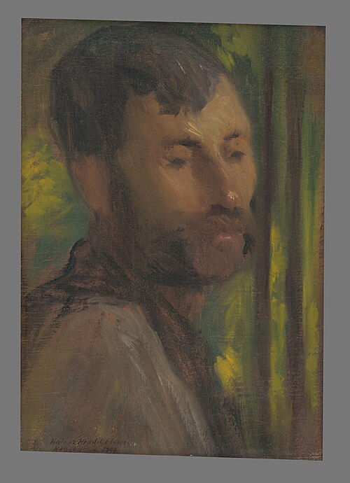 Hlava robotníka, 1899, Elemír Halász-Hradil