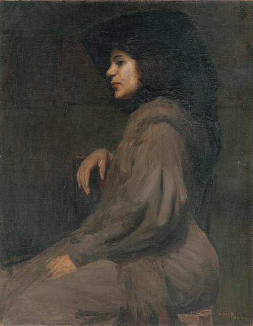 Štúdia modelky, 1903, Elemír Halász-Hradil