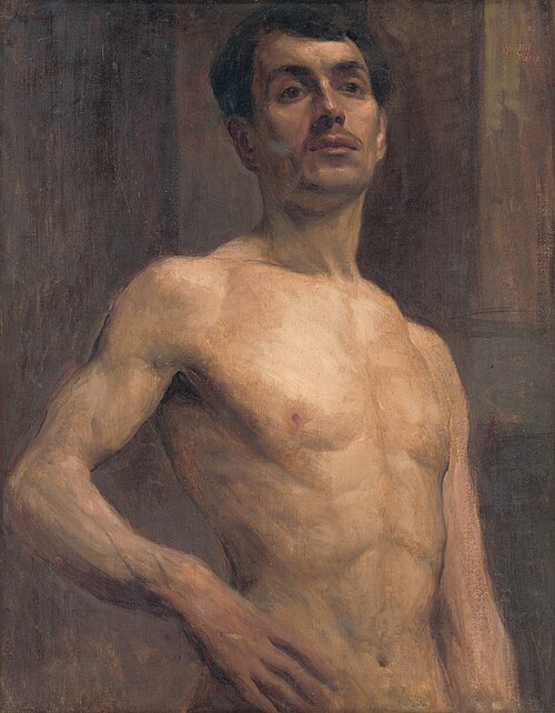 Mužský akt, 1903, Elemír Halász-Hradil