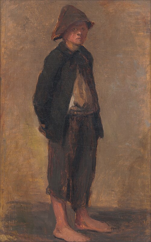 Štúdia stojaceho chlapca, 1890, Elemír Halász-Hradil