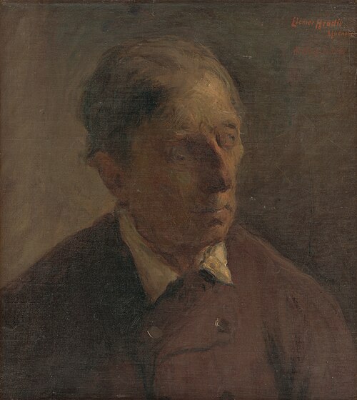 Štúdia mužskej hlavy, 1889, Elemír Halász-Hradil