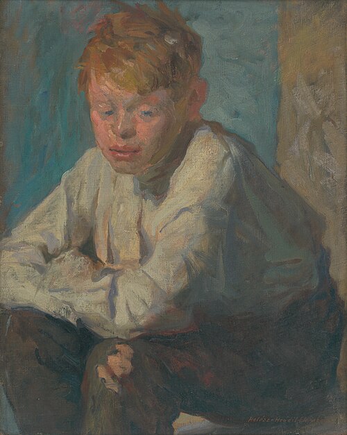 Chlapec s ryšavými vlasmi, 1912, Elemír Halász-Hradil