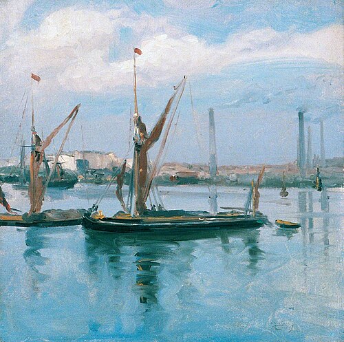 Rochester Harbour, a September Afternoon, , Théodore Roussel