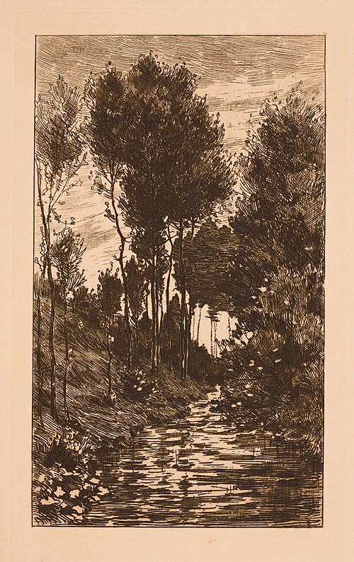 Beekje omgeven door geboomte, 1893, Antonie Louis Koster