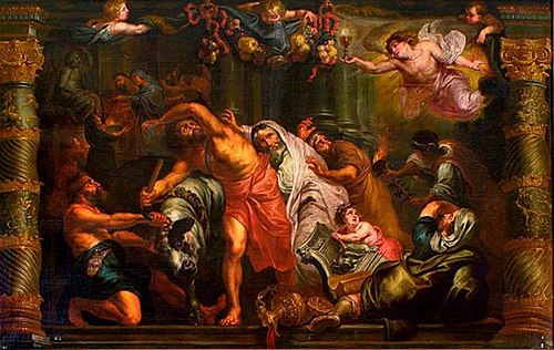 The Eucharist overcoming pagan sacrifices, 1673, David Teniers III