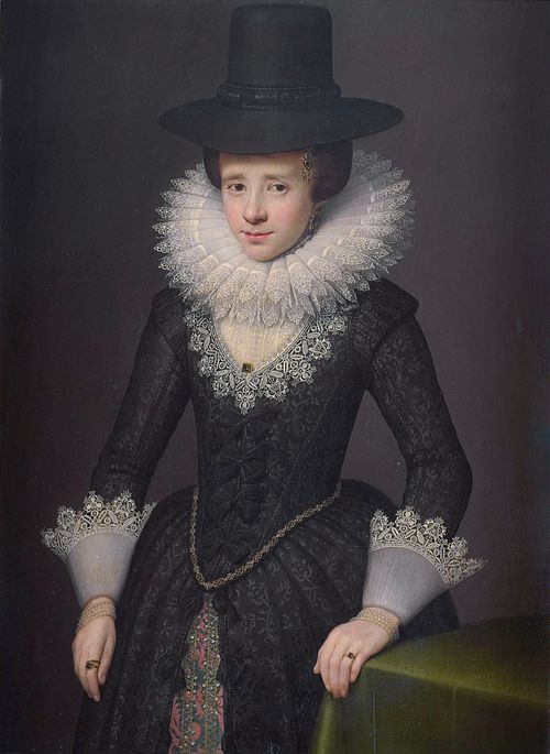 Portrait of Anna Boudaen Courten (1599-1622), 1619, Salomon Mesdach