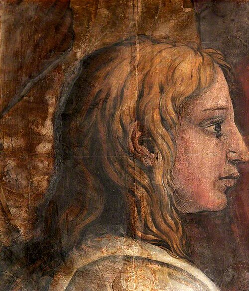 A Head from the Cartoon for the Tapestry of 'The Presentation in the Temple'*, 1524, Tommaso Vincidor