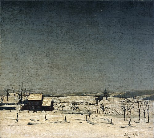 Snow Landscape in Flanders, 1931, Valerius De Saedeleer