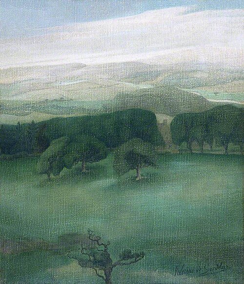 Mountains in Cardiganshire, 1917, Valerius De Saedeleer