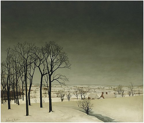 View of Tiegem in Winter, 1935, Valerius De Saedeleer
