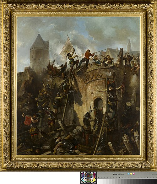 Beleg van Alkmaar, 18 september 1573: Spaanse troepen bestormen de stad, 1862, Herman Frederik Carel ten Kate