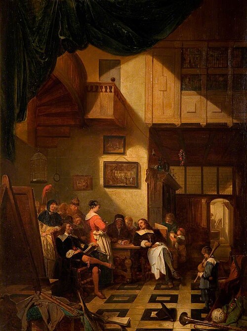 Van Dyck in the Studio of Van der Helst, , Herman Frederik Carel ten Kate