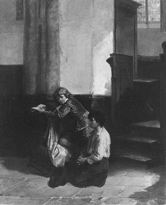 Church interior, 1855, Herman Frederik Carel ten Kate