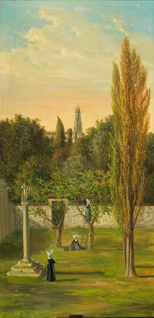 Jardín de un convento de monjas, 1891, Ceferino Araujo