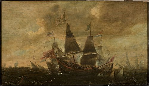 Sea battle, 1612, Aart van Antum